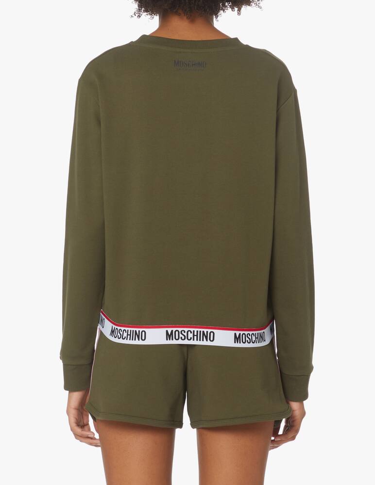 rinascente Moschino Round neck cotton sweatshirt - olive