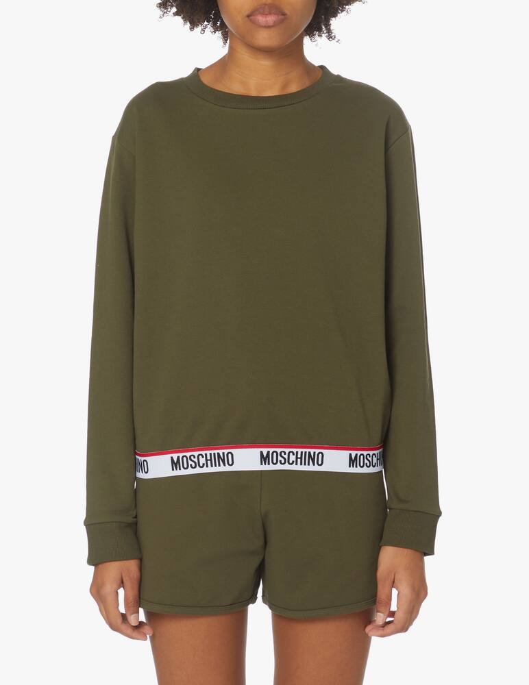 rinascente Moschino Round neck cotton sweatshirt - olive