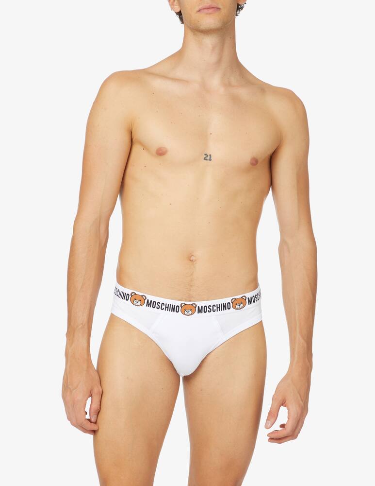 rinascente Moschino Bipack brief teddy carry over - white