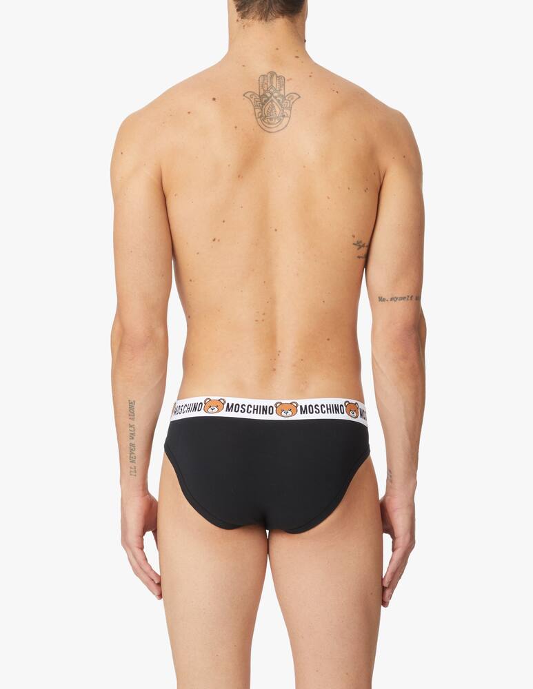 rinascente Moschino Slip 2pezzi teddy carry over - nero