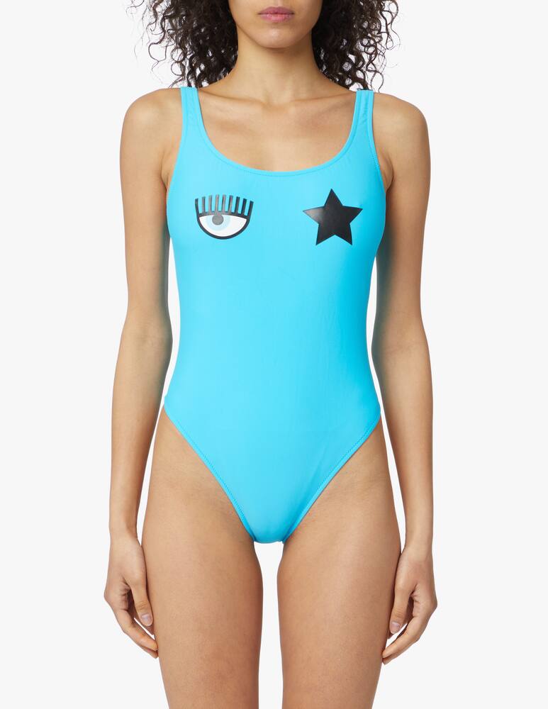 rinascente Chiara Ferragni One piece olympic swimsuit - light blue