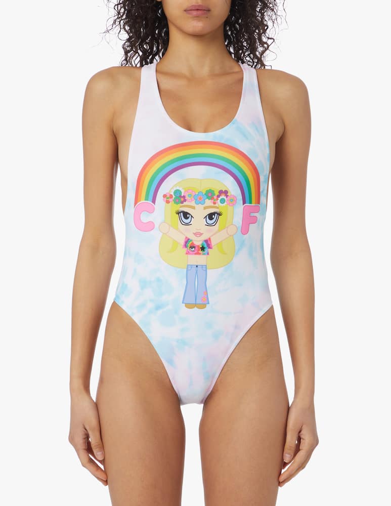 rinascente Chiara Ferragni One piece olympic swimsuit - white