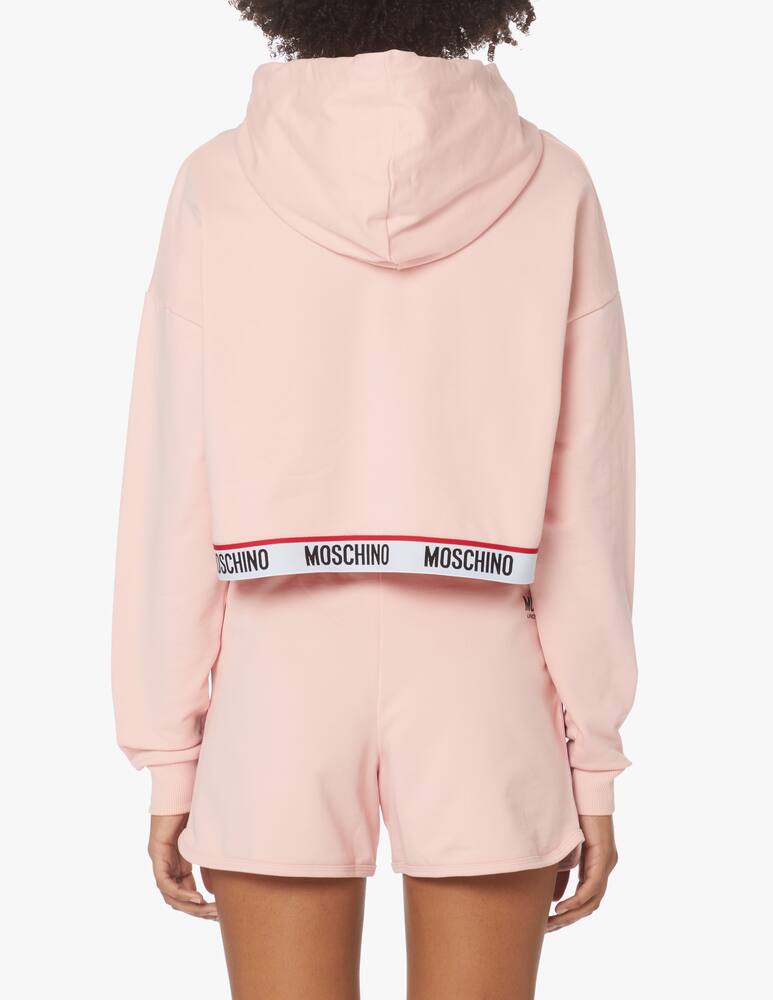 rinascente Moschino Felpa con cappuccio cropped - rosa