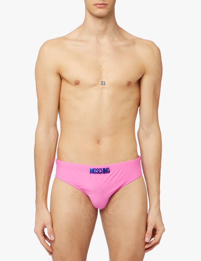 rinascente Moschino Metal lettering logo brief - violet