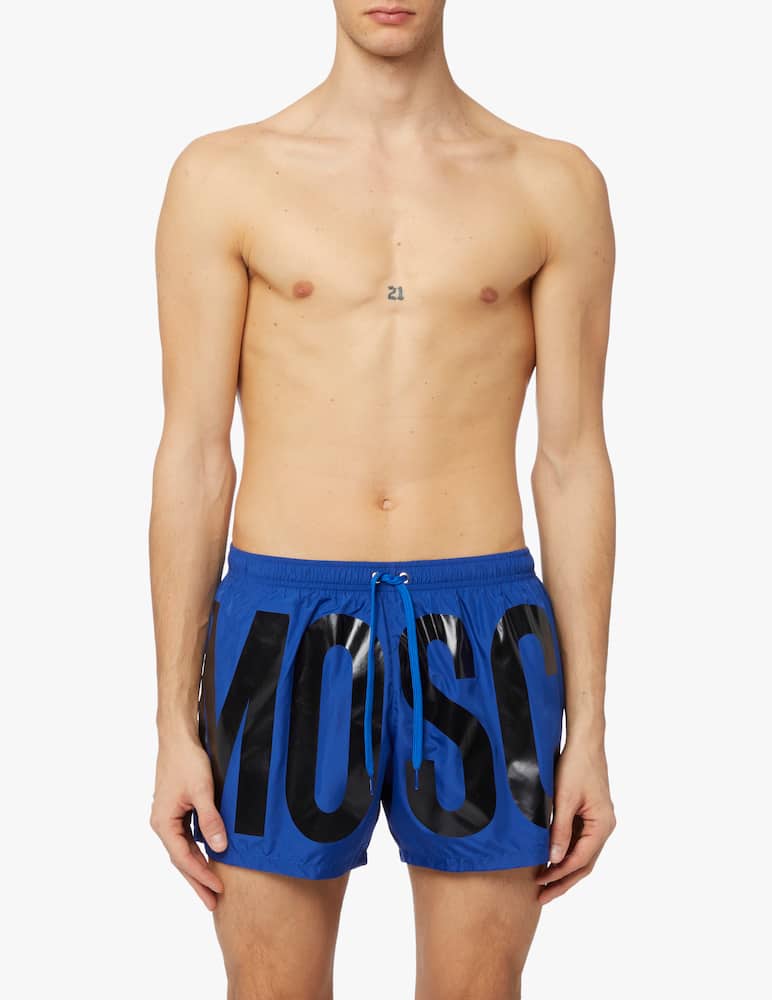 rinascente Moschino Boxer maxi logo gommato - blu