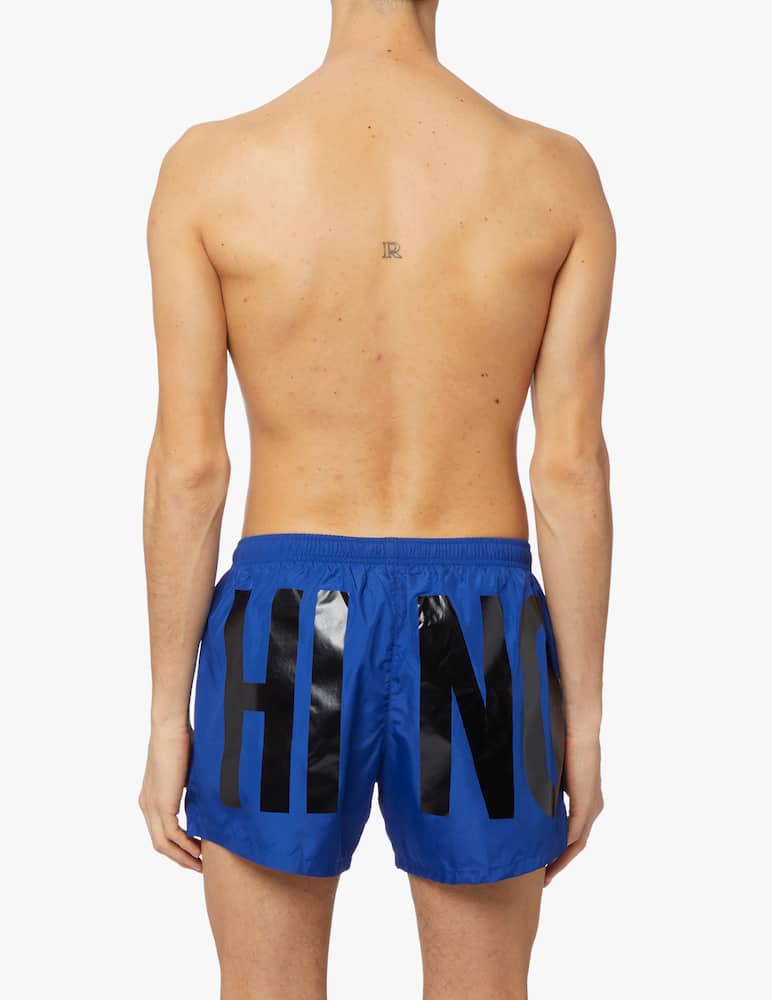 rinascente Moschino Boxer maxi logo gommato - blu