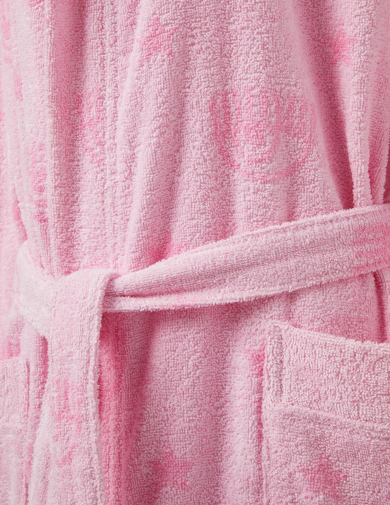Chiara Ferragni Cotton bathrobe with belt - Pink - picture 2 Chiara Ferragni Cotton bathrobe with belt - Pink - picture 2