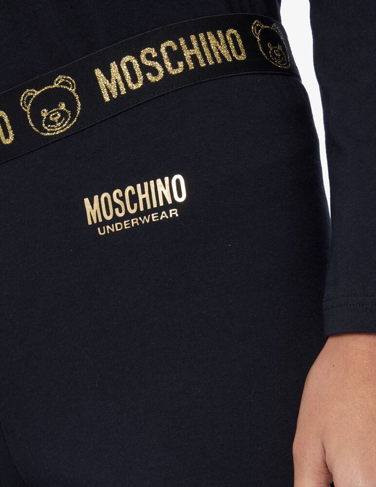 rinascente Moschino Pigiama in cotone a manica lunga - Nero