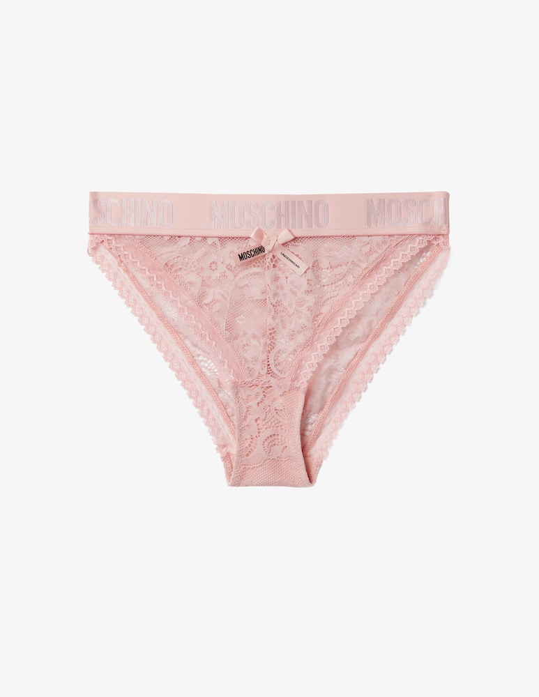 Moschino Slip brasiliana in pizzo - Rosa - immagine 1 Moschino Slip brasiliana in pizzo - Rosa - immagine 1