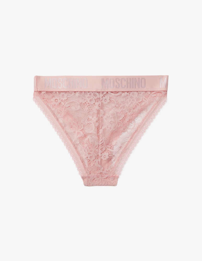 Moschino Slip brasiliana in pizzo - Rosa - immagine 2 Moschino Slip brasiliana in pizzo - Rosa - immagine 2