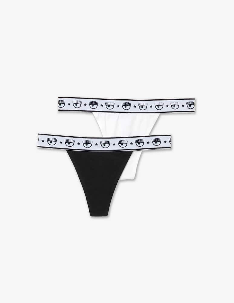 Chiara Ferragni Thong underwear 2 pack - Black - picture 1 Chiara Ferragni Thong underwear 2 pack - Black - picture 1