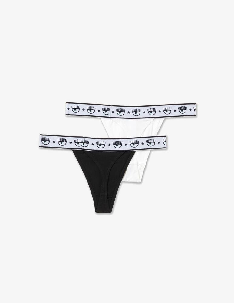 Chiara Ferragni Thong underwear 2 pack - Black - picture 2 Chiara Ferragni Thong underwear 2 pack - Black - picture 2