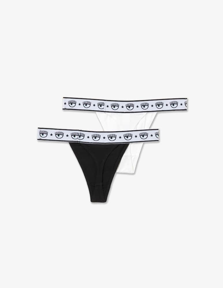 rinascente Chiara Ferragni Thong underwear 2 pack - Black