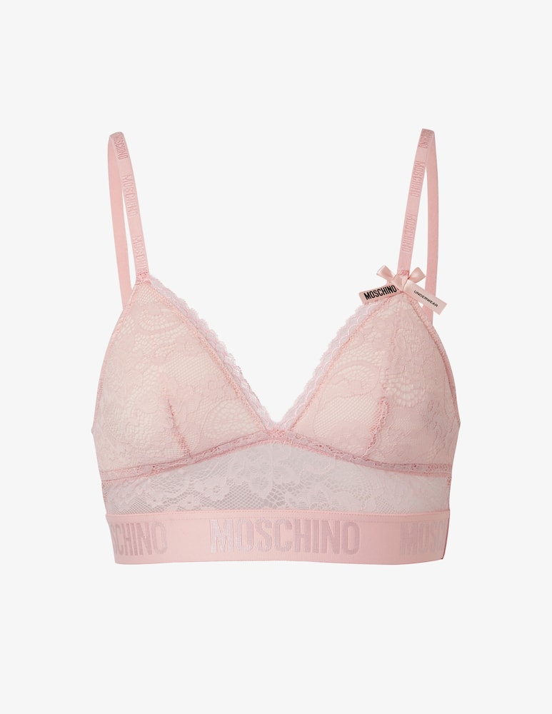 rinascente Moschino Triangle lace bra - Pink