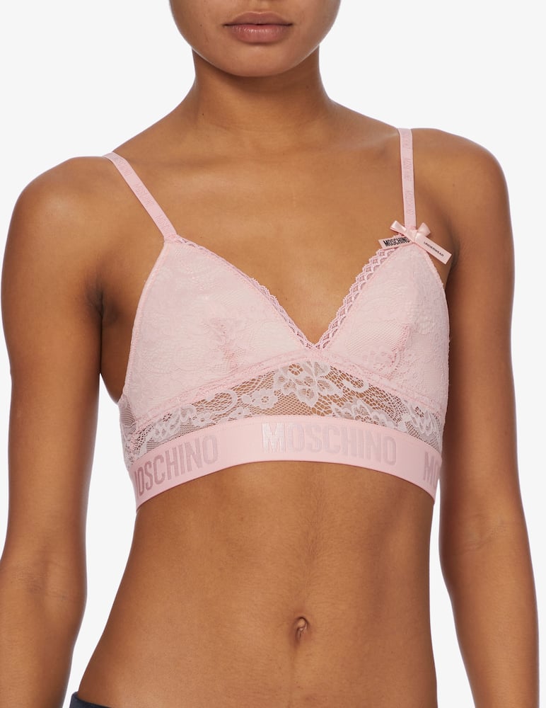 rinascente Moschino Triangle lace bra - Pink