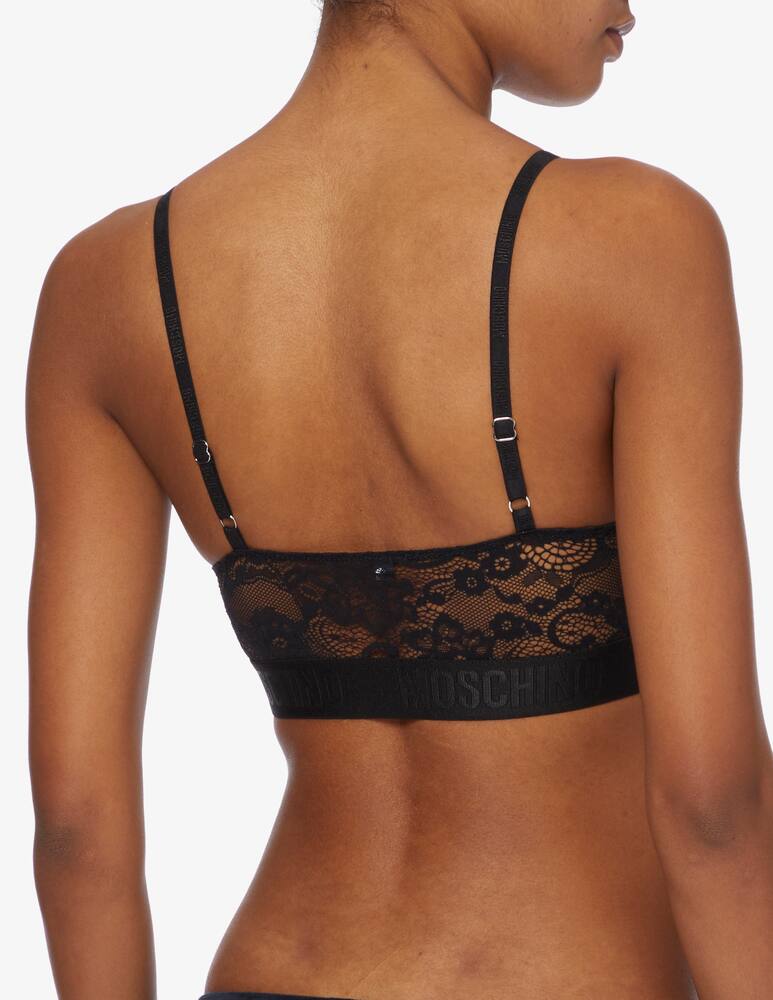 rinascente Moschino Reggiseno a triangolo in pizzo - Nero