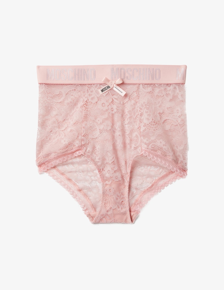 rinascente Moschino Slip vita alta in pizzo - Rosa