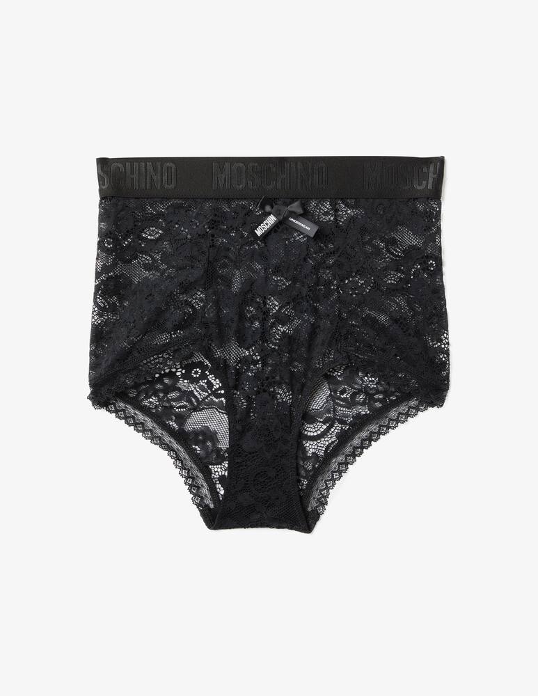 Moschino Slip vita alta in pizzo - Nero - immagine 1 Moschino Slip vita alta in pizzo - Nero - immagine 1
