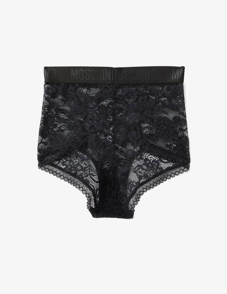 rinascente Moschino Slip vita alta in pizzo - Nero