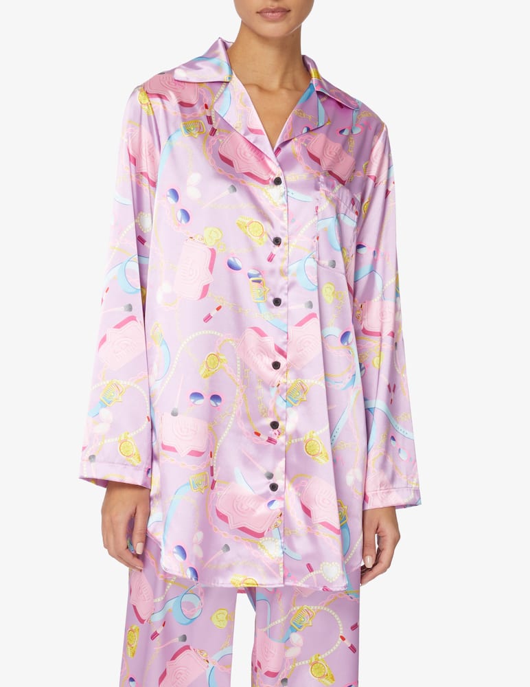 rinascente Chiara Ferragni Long sleeved nightgown  - Violet