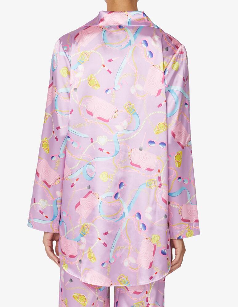 rinascente Chiara Ferragni Long sleeved nightgown  - Violet