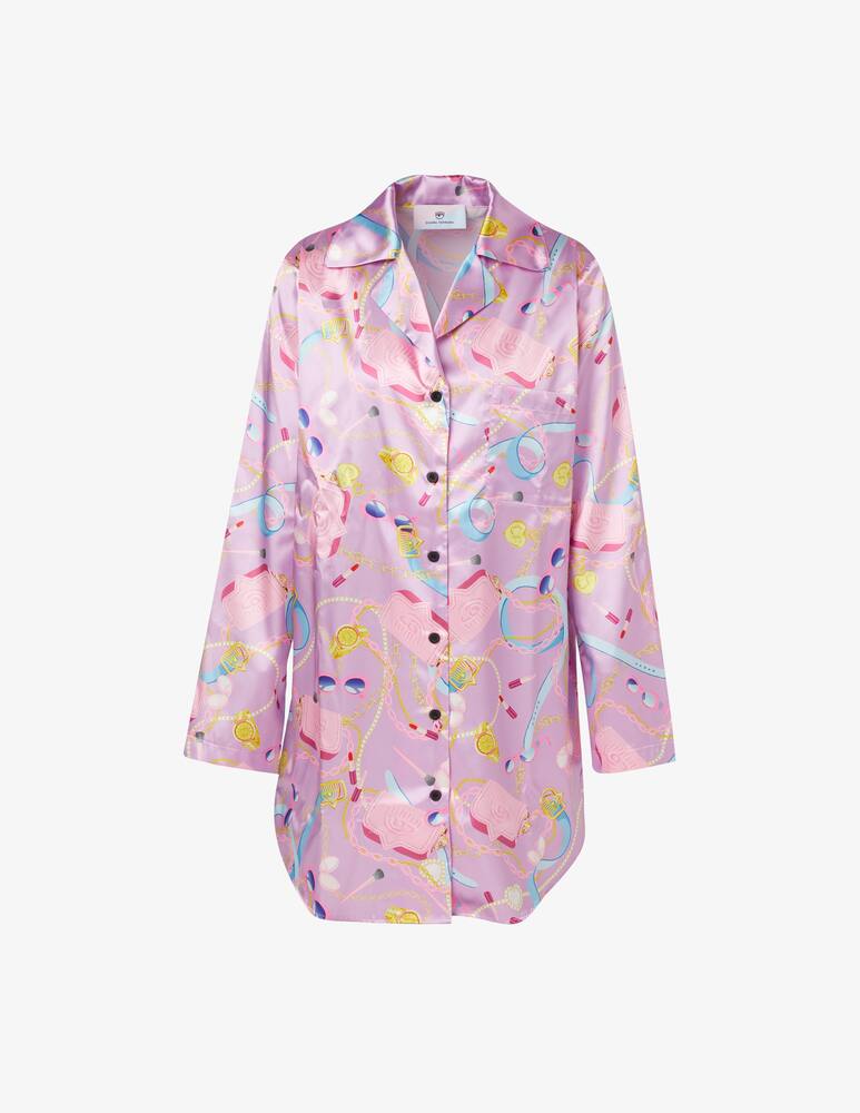 rinascente Chiara Ferragni Long sleeved nightgown  - Violet