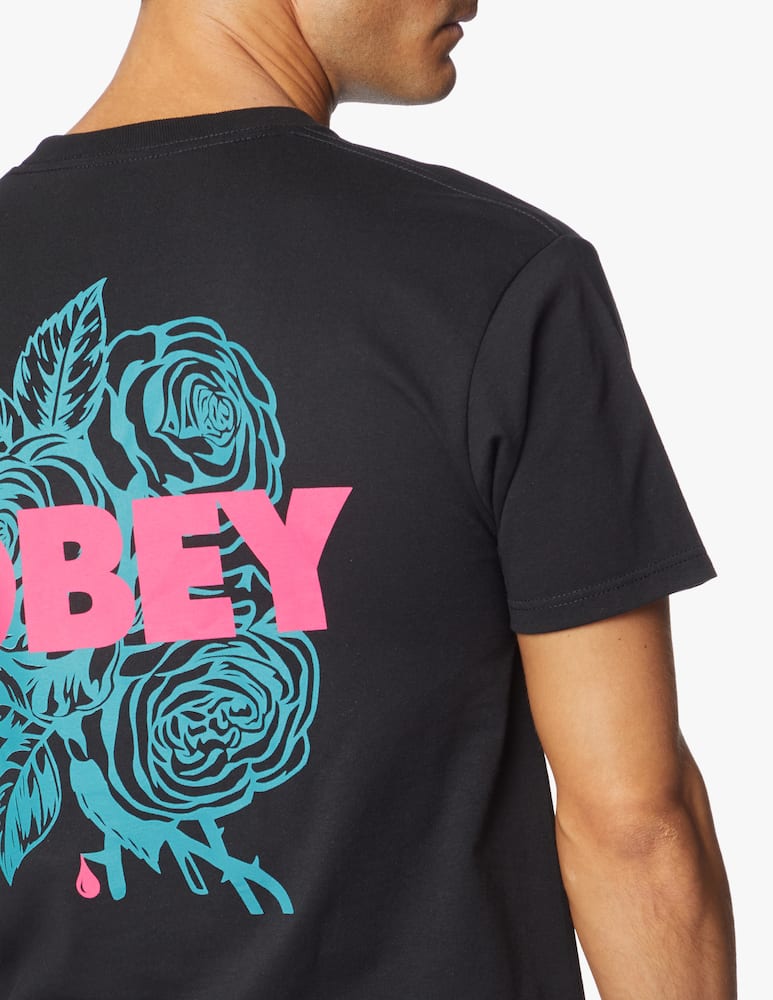 rinascente Obey Back rose obey t-shirt