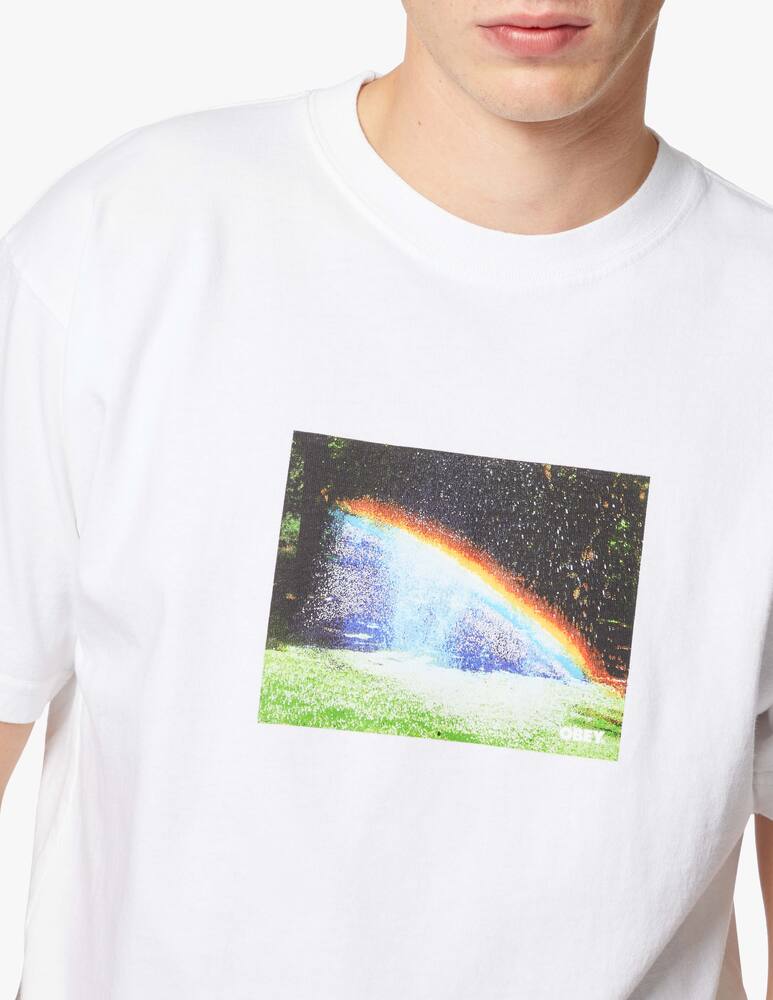 rinascente Obey Cotton heavyweight rainbow t-shirt