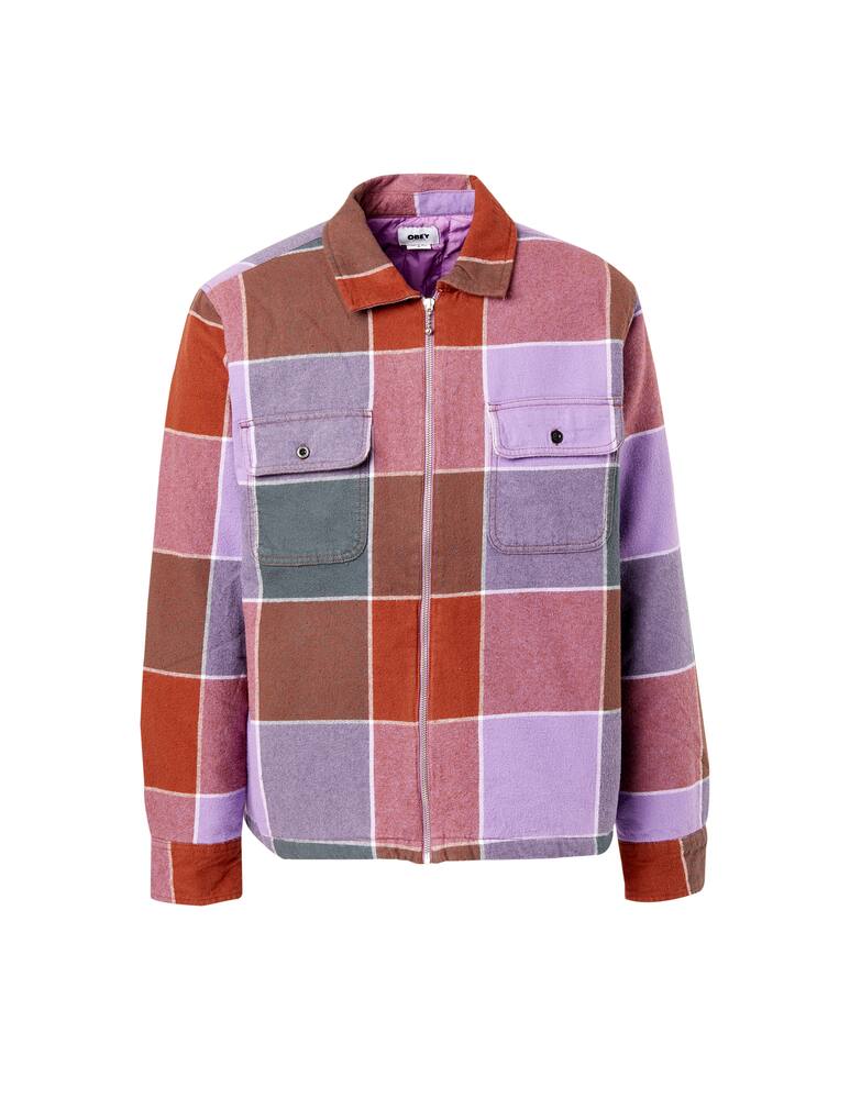 rinascente Obey Camicia overshirt full zip check grande