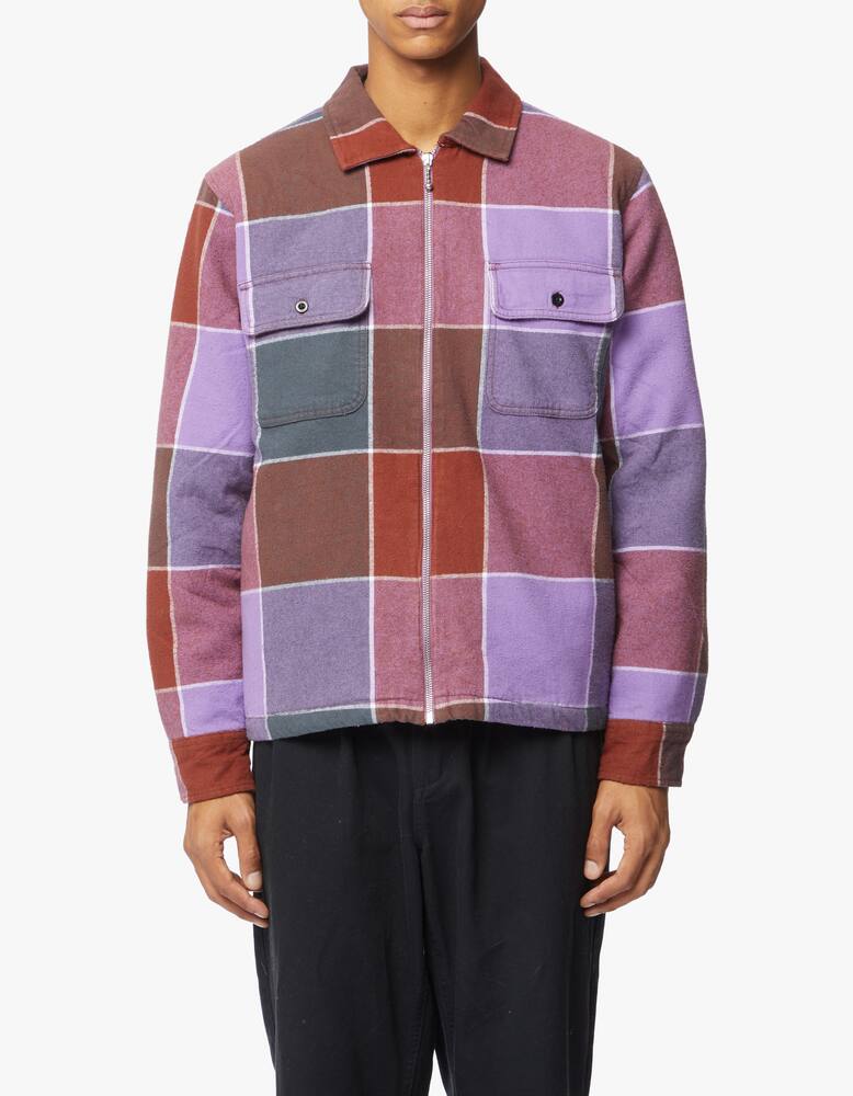 rinascente Obey Camicia overshirt full zip check grande