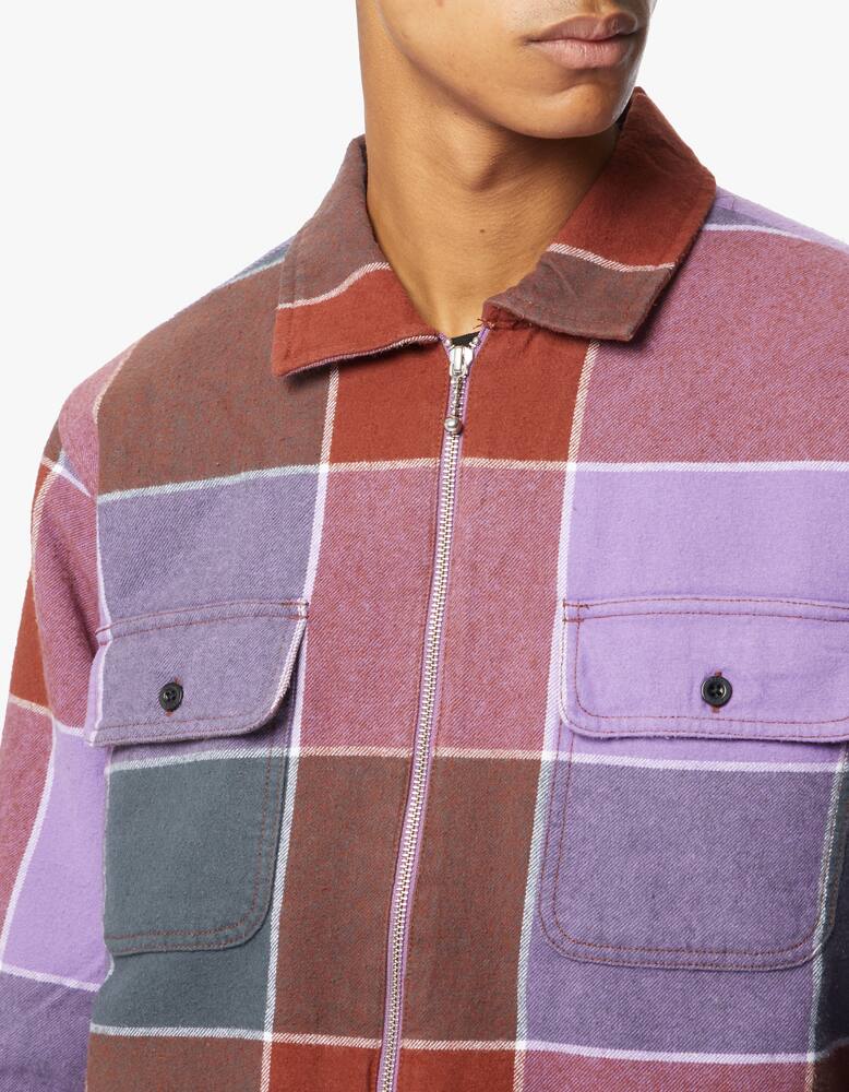 rinascente Obey Camicia overshirt full zip check grande