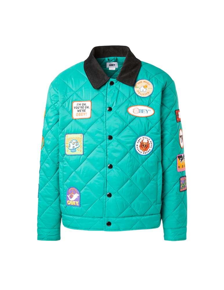 Obey Multi patch collection quilted jacket - picture 1 Obey Multi patch collection quilted jacket - picture 1