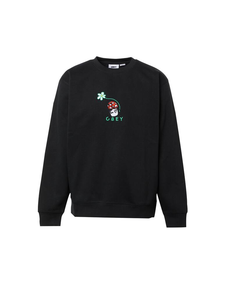 rinascente Obey Happy shroom roundneck sweatshirt - black