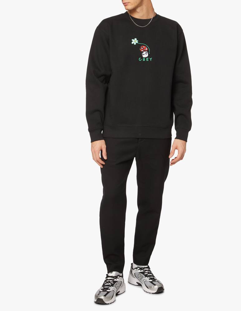 rinascente Obey Happy shroom roundneck sweatshirt - black