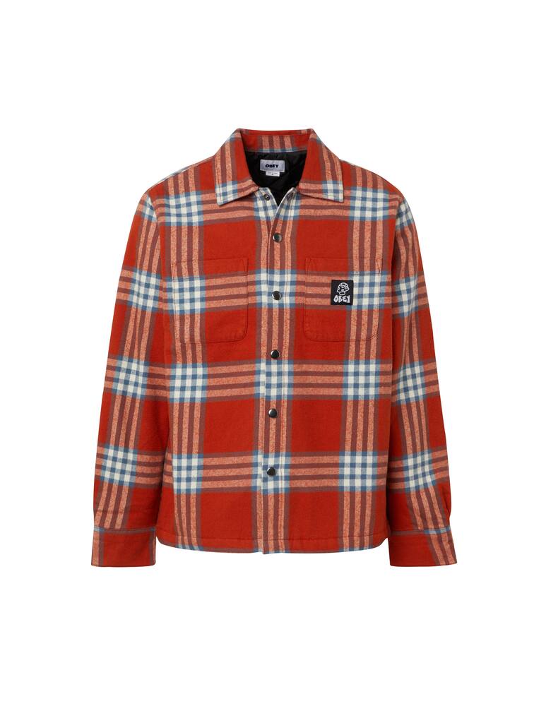 rinascente Obey Giacca overshirt bryson a quadri - rosso