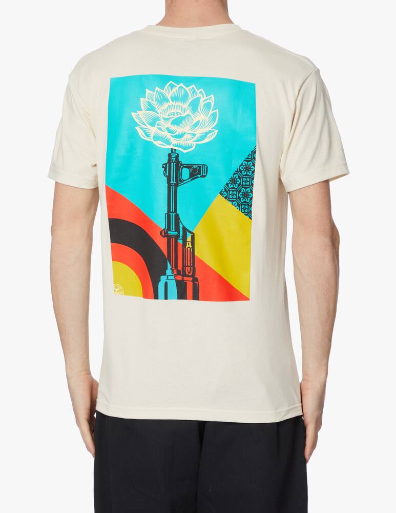 rinascente Obey Maglietta manica corta ak-47 lotus - bianco