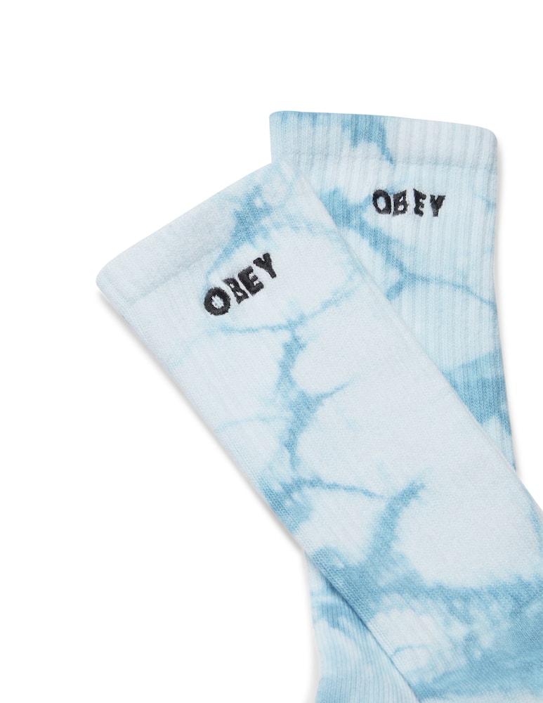 rinascente Obey Tie dye socks - light blue