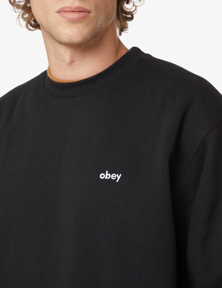 rinascente Obey Logo crewneck sweather - Black