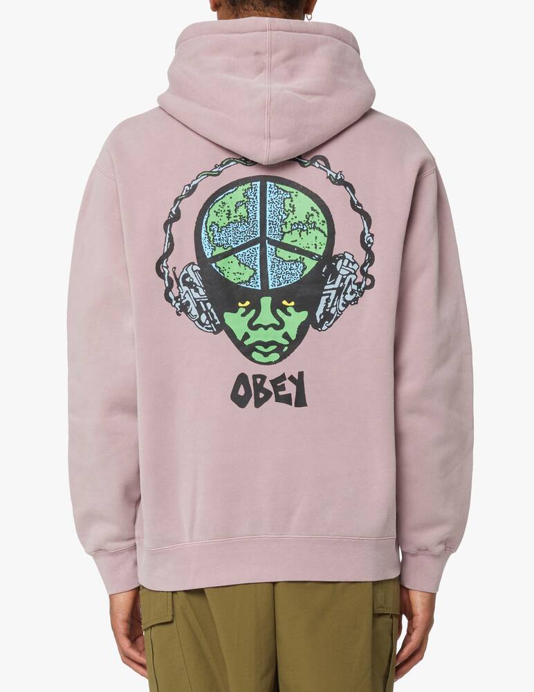 rinascente Obey Back alien hoodie - violet
