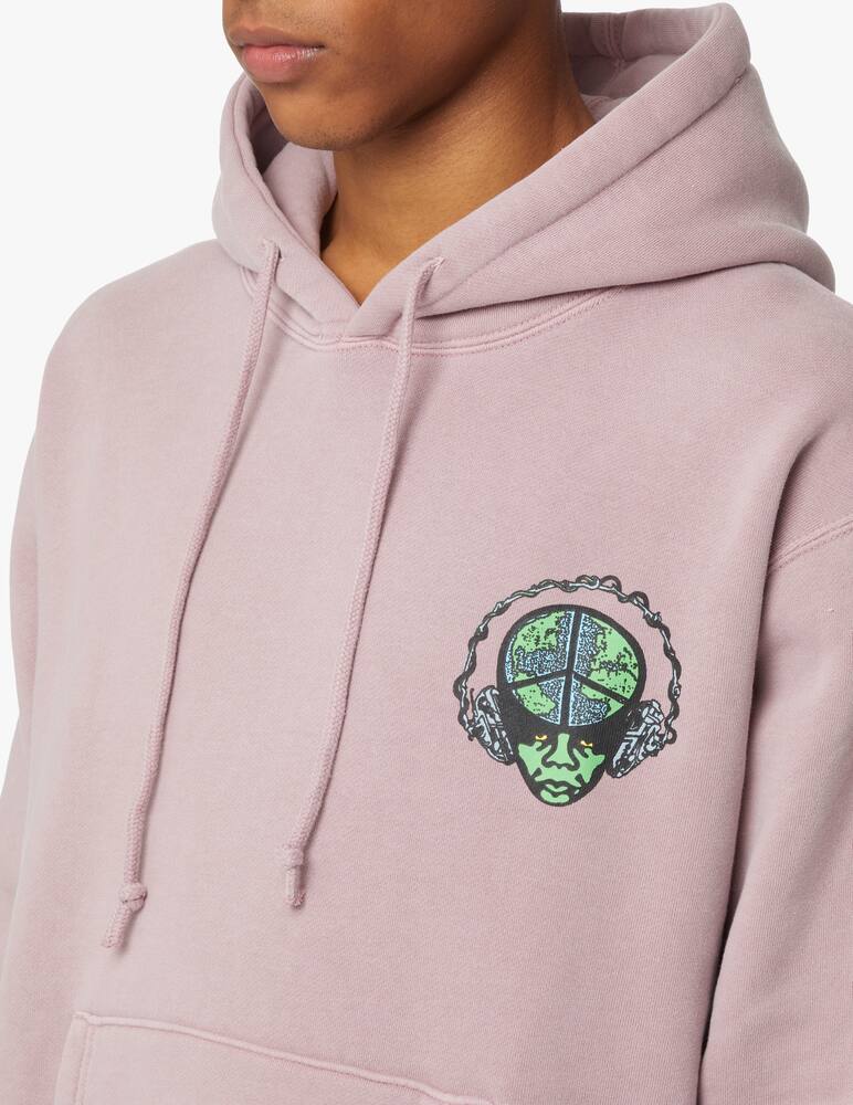 rinascente Obey Back alien hoodie - violet