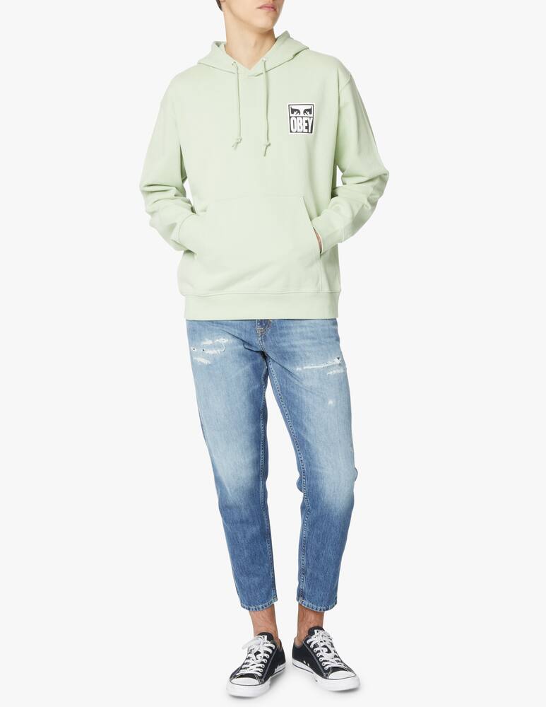 rinascente Obey Felpa con cappuccio eyes back - verde