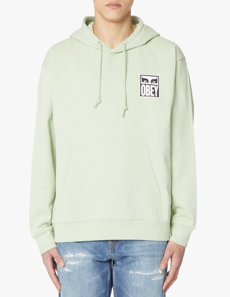rinascente Obey Felpa con cappuccio eyes back - verde