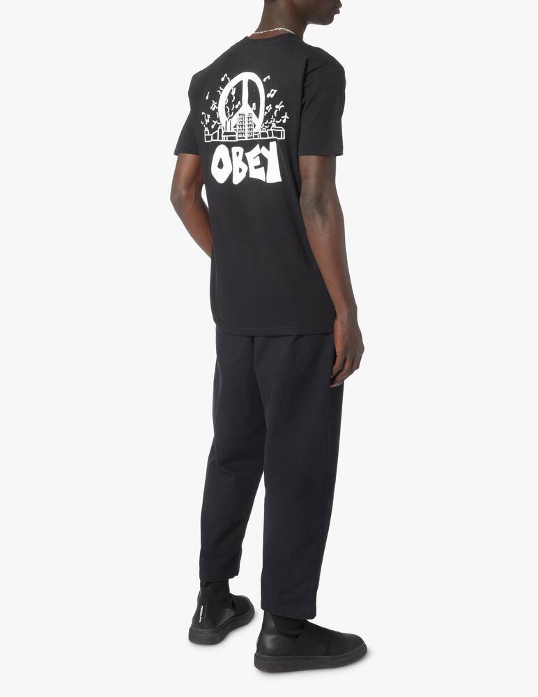 rinascente Obey Maglietta manica corta peace back - nero