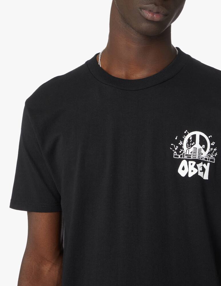 rinascente Obey Maglietta manica corta peace back - nero