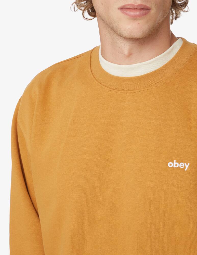 rinascente Obey Felpa girocollo con logo - Marrone