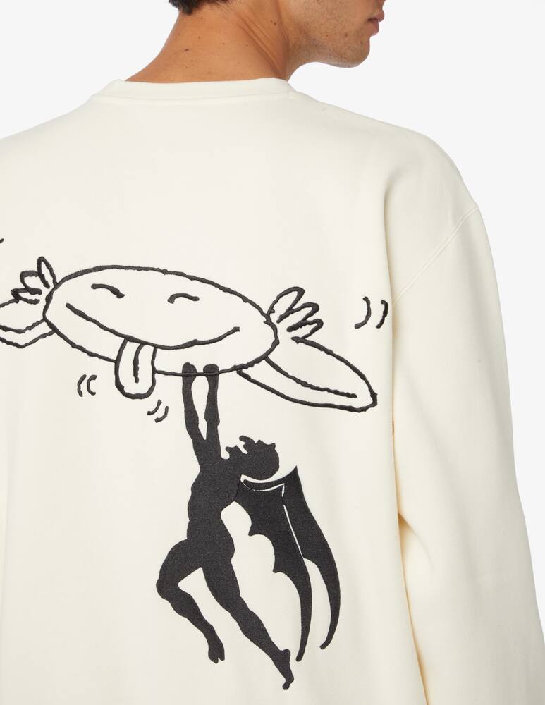 rinascente Obey Felpa girocollo con ricamo - Bianco