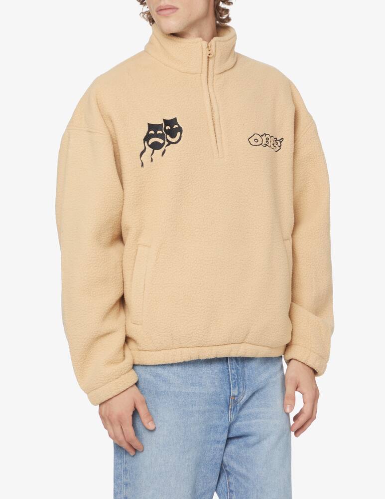 Obey Felpa sherpa con cerniera - Beige - immagine 1 Obey Felpa sherpa con cerniera - Beige - immagine 1