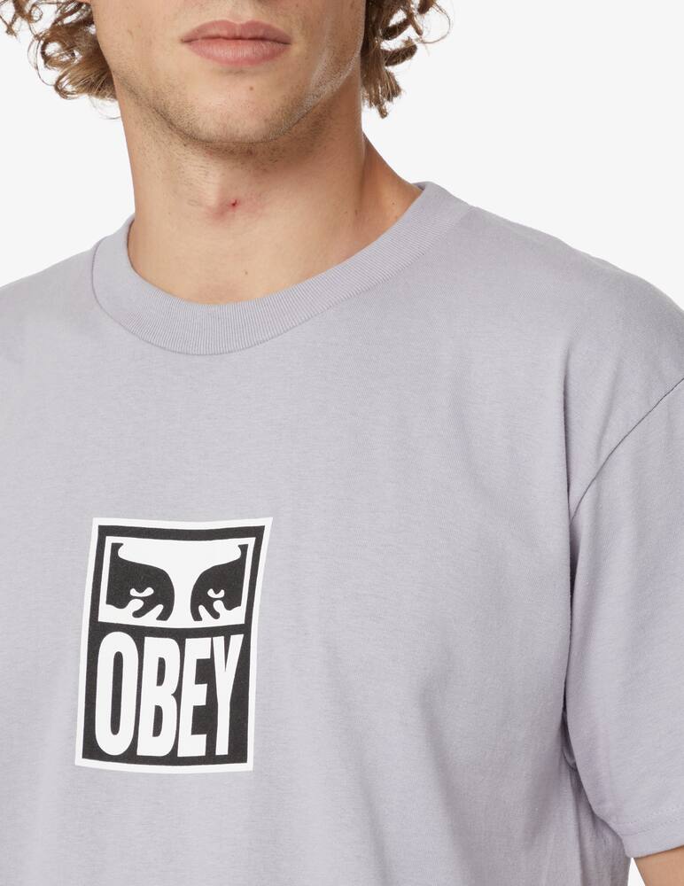 rinascente Obey Maglietta icon in cotone - Grigio