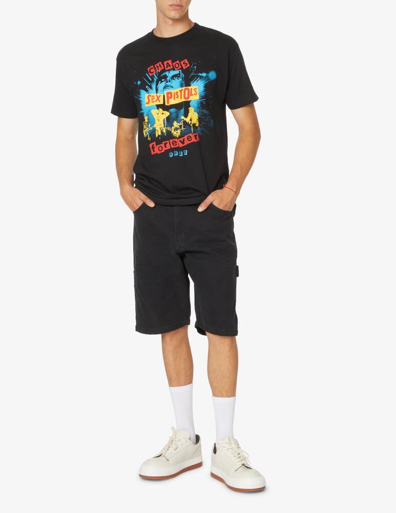 rinascente Obey Caos print sex pistols t-shirt - Black