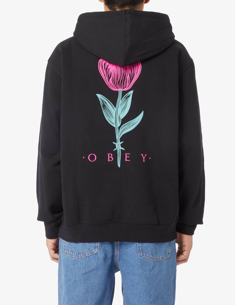 rinascente Obey Felpa con cappuccio barbwire flower
